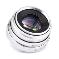 Silver Mini 35mm F/1.6 Aps-C Cctv Lensadapter Ring2 Macro Ring For Nex Fx M4/3 Nikon1 Eosm Mirroless Camera