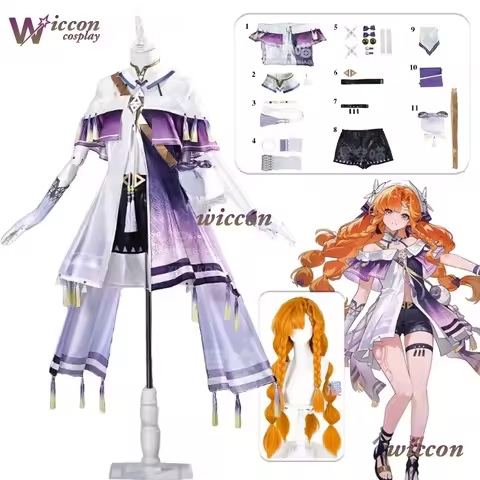 Yum Game Wuwa Wuthering Waves Sigrika Cosplay Costume Full Set Sigrika Cosplay Wig Women Halloween P