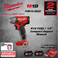 Milwaukee FIW12-0 FIW12-502C M18 Gen II, ½' Impact Wrench, 40/120/300Nm ( Free Mystery Gift ) ( 2 YEARS WARRANTY )