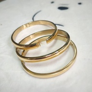Bangle cliptype gold stainless steel high quality 19cm