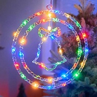 LED Christmas Hanging Light USB Button Spin Pendent Lights Star Home Decoration Lamp New Year Orname