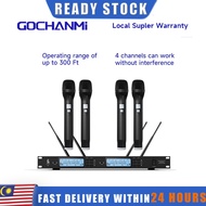 GOCHANMI Professional Wireless Microphone UHF 4 Channel  Z04 Home Karaoke Party Stage Microphone