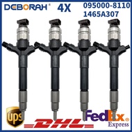 4X Fuel Injector 095000-8110 1465A307 for Mitsubishi Triton Pajero L200 4M41 4M41T Engine