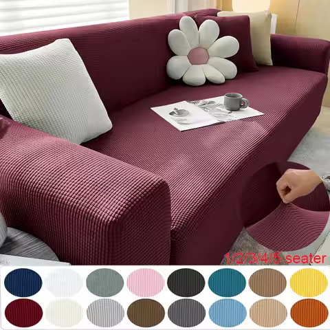 Jacquard Sofa Cover Stretch Couch Cover Sectional L Shape Sofa Slipcover Cheap Corner Armchair Sofa 
