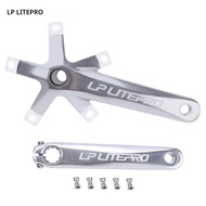 LITEPRO จักรยานพับ Crank อลูมิเนียม 170mm Hollow Integral MTB Mountain จักรยาน BCD 130 Crankset ฟันแ