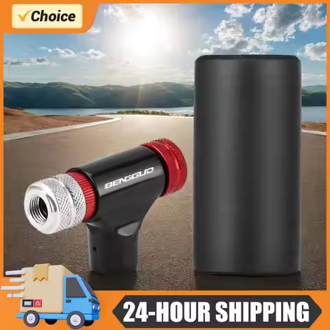 CO2 Bicycle Tire Inflator CO2 Bicycle Pump Aluminum Alloy CO2 Pumps Inflator Head Portable Bike Tire