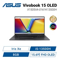 ASUS Vivobook 15 OLED X1505VA-0161K13500H 搖滾黑 華碩13代OLED輕薄高效戰鬥筆電/i5-13500H/Iris Xe/8GB/512G PCIe/15.6吋 FHD OLED/W11/含原廠包包及滑鼠
