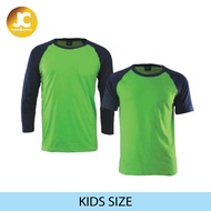 ENZO Kids Raglan Round Neck Tshirt - L.Green / Navy (Unisex) 1028