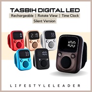 Zehco Digital Tasbih Zikir Ring LED Display USB Rechargeable Tally Counter Tasbih Zikir Digital Ziki