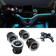 Car LED Front Dashboard Air Condition Vent Outlet Turbo Interior For Mercedes Benz V Class EQV Vito 