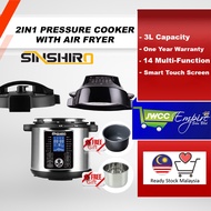 SINSHIRO 2IN1 Multifunction Pressure Cooker 气压锅 空气炸锅 Air Fryer Rice Cooker Non Stick Pot Periuk Elektrik Steamer