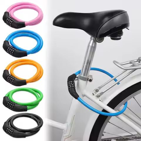 4 Digit Combination Number Bike Lock Strong Heavy Duty Cycle Security Bicycle Lock Steel Cable Chain