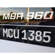 Number Plate Kereta 2D Fancy (Tulisan Dalam) Car License plate no. universal untouchable untouched m