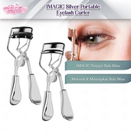 IMAGIC Silver Eyelash Curler | Portable, Non-Pinching Curl | Long-Lasting Lash & Falsies Tool
