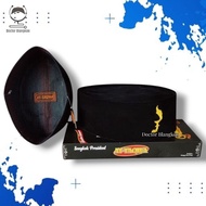 Black Kopiah Songkok Cap with Kujang Symbol, Computer Embroidery, Material Qualitybeludru HighOrigin