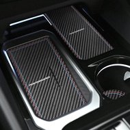 TPIC for BMW G68 G60 G61 Series 5 2024 Made of Alcantara Car Wireless Charging Pad Coaster Cup Holde
