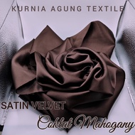 Kain Tile Etnik Sapto Meteran Bahan Brokat Baju Kurung Warna COKLAT MAHOGANY Premium Harga Per 50cm