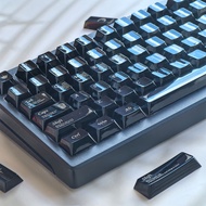 【Porcelain Feeling】Black Similar Porcelain Keycaps Cherry Profile PBT Dye Sublimation Madlion Simple