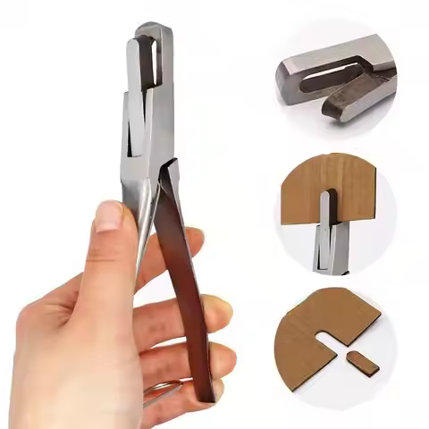 1Pc Pig Ear Notching Plier V Shape U Clip Stainless Steel Ear Punch Tool for Cattle Goat Marker Forc