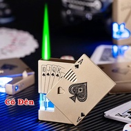 HỘP QUẸT - BẬT LỬA HÌNH LÁ BÀI LỘ THIÊN CÓ ĐÈN LED