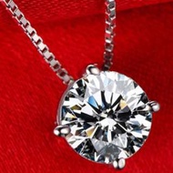 莫桑石、摩星鑽1克拉 時尚18K金鑽石項鍊 ( 生日禮物 定情 鑽石品質)X00003