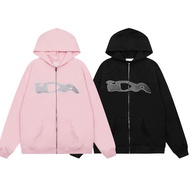 GUOGUO ida sply zip hoodie Embroidered Fleece Zipper Sweatshirt