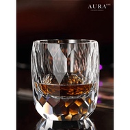 AURA'S Edo Kiriko K9 Star Diamond Whiskey Handmade Crystal Glass Foreign Wine Gift Box Xiyue Life Cr