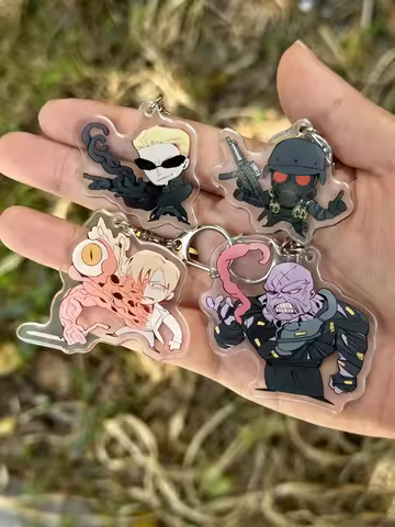 Resident Evil Acrylic Keychain -HUNK,Wesker,William Birkin & Nemesis Bag Charm,RE Horror Game Villai