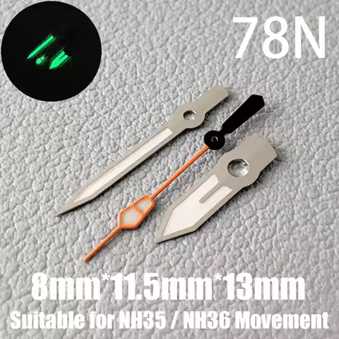 8 *11.5 *13 mm Watch Hands Watch Pointer NH35 NH36 Pointer C3 Green Luminous Pointer Used Watch Acce