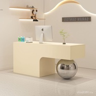 New Style Cash Register Shop Counter Simple Bar Reception Women Clothing Store Small Front Desk Beau