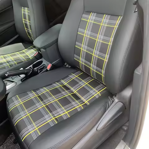 (1 X1.5M Plaid Fabric Seat Cover Cloth for Car Interior Modification for MK7 VW Golf GTI MK1-K2 T1 T