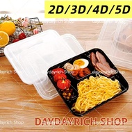 Black/clear bento box bento lunch box with lid plastic disposable box fast food container
