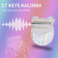 17คีย์ Arcylic Kalimba โปร่งใสหมีรูปร่าง Rainbow Kalimba พร้อม Hard Case Tuning Hammer ของขวัญเด็กผู้ใหญ่เริ่มต้น