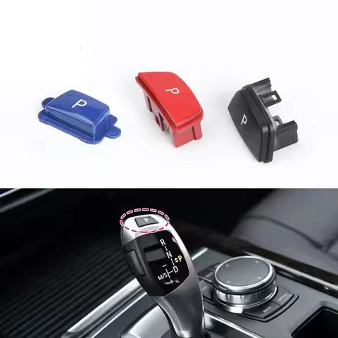 LHD RHD Car Gear Shift Lever Auto P Parking Button Cap For BMW X5 X6 E70 E71 E72 F15 F16 2008 2009 2