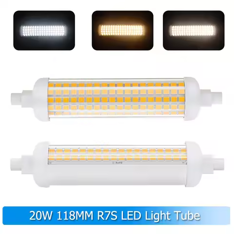 20W R7s 118 mm J118 Ceramic LED Light Tube Energy Saving House Lighting LED Light Bulb Replace 185W 