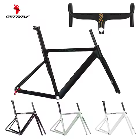 SPEEDONE V Brake ROAD Bicycle Frame Carbon Fork Quick Release 700c Rim Brake Bike UltraLight Aluminu