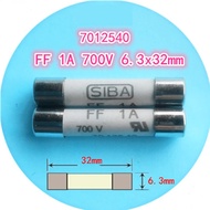 10pcs/Lot New Fuse Tube 6.3x32mm7012540 FF 1A AC 700V UR High Quality Ceramic