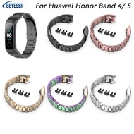 [HOT JUXXKWIHGWH 514] สร้อยข้อมือสายรัดสแตนเลสสำหรับ Huawei Honor Band 4/5โดยเฉพาะอุปกรณ์เสริมการออกแบบที่ละเอียดอ่อนที่สร้างสรรค์