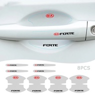 For Kia Forte Set of 8 Transparent Car Door Handle Protector Stickers for forte 2010 2012 2011 2009 