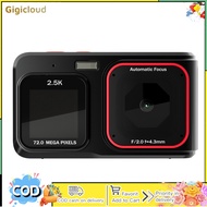 Digital Camera 72MP Photography Vlogging Camera With Dual Screen 2.5K HD Video Camera For Travel Hom