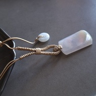 天然緬甸翡翠 | 半紫半黃無事牌吊墜 | 玉器