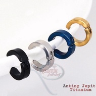 ANTING PRIA TITANIUM MODEL JEPIT ANTI KARAT KEREN