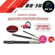 SOMTA H7 MACHINE REAMER PARALLEL SHANK HIGH SPEED STEEL + COBALT 5% CHUCKING PRECISION REAMER (1/8" 