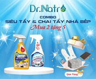 COMBO 2 CHAI TẨY ĐA NĂNG DR NATRO VÀ NƯỚC LAU BẾP ĐÁNH BAY VẾT DẦU MỠ DR NATRO 500ML