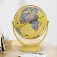 20cm HD Retro Study Room Globe 720 Degree Home Furnishings Antique Decoration Rotating Student Unive