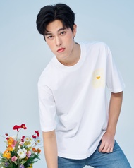 Niyom Jeans collection INDIGO : เสื้อยืด Oversize รุ่น TSO-109 สกรีนลาย ผ้าCotton ผ้ายืด