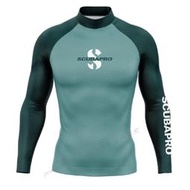 SCUBAPRO新款夏季男士泳衣,長袖泳衣,海灘紫外線防護,潛水,衝浪服
