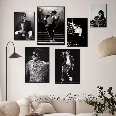 Michael Jackson Black and White Vintage Photograph Art Poster Music Icon Michael Jackson Classic Pho