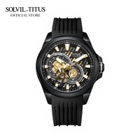 Solvil et Titus Quest Multi-Function Automatic Black Silicone Men Watch W06-03342-001