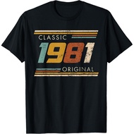 Men's cotton T-shirt Classic 1981 Original Vintage Birthday Est 1981 Edition T-Shirt